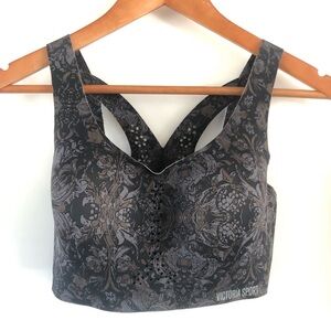Victoria’s Secret Sport Angel Max 32DD Sports Bra Black/Gray/Tan Floral